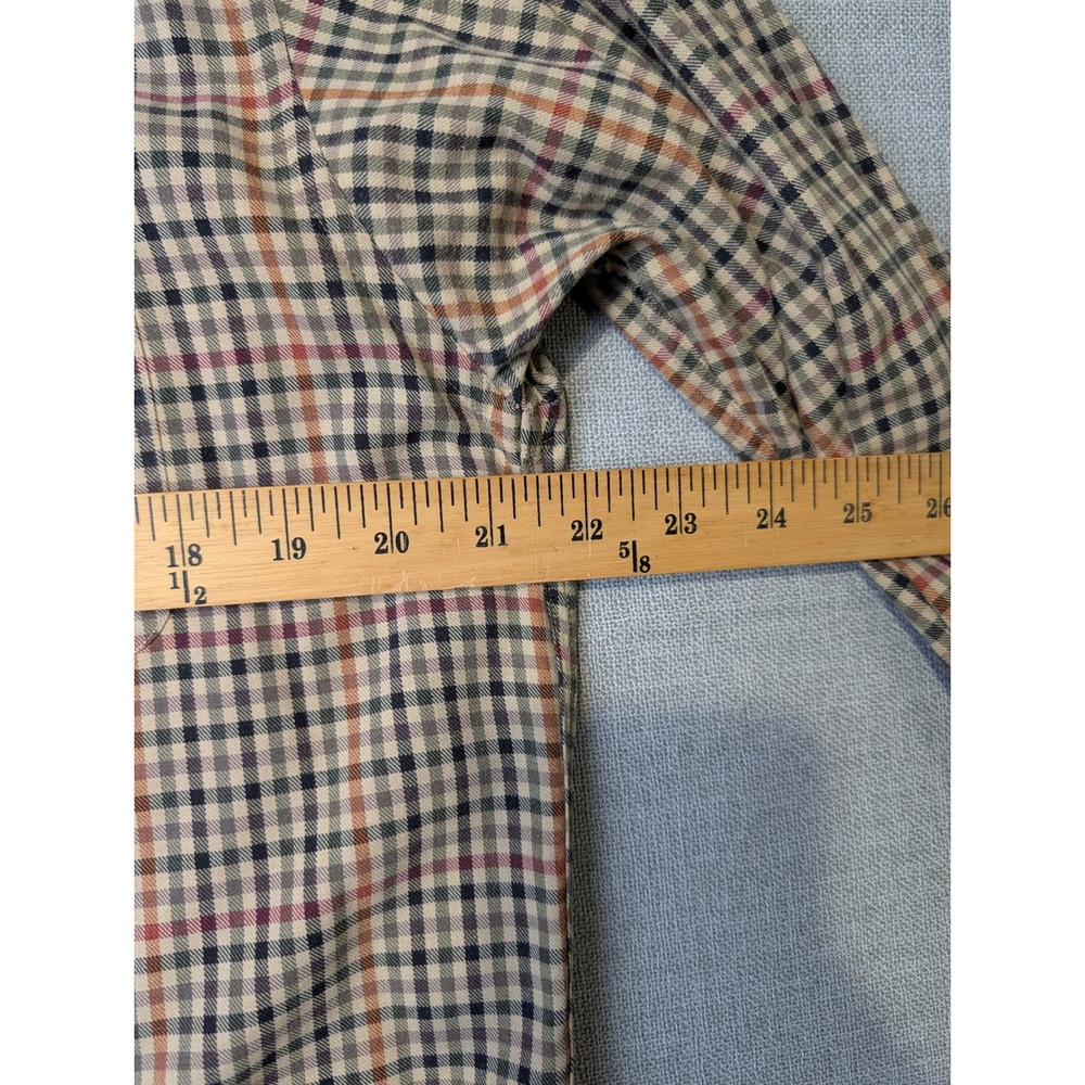 Brooks‎ Brothers Button Down Mens M Multicolor Tattersall Check Wool Flannel - Picture 4 of 8